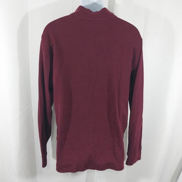 POLO RALPH LAUREN! BURGUNDY RED ESTATE RIBBED FINE COTTON 1/4 ZIP SHIRT! SZ L - Picture 6 of 10